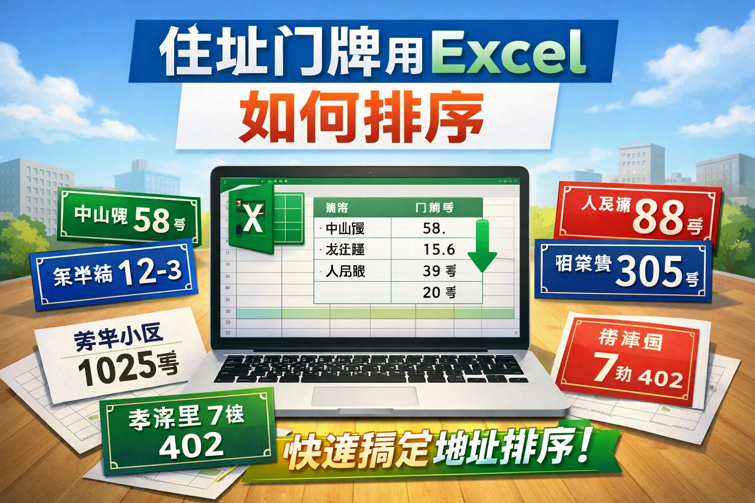 住址门牌用Excel如何排序