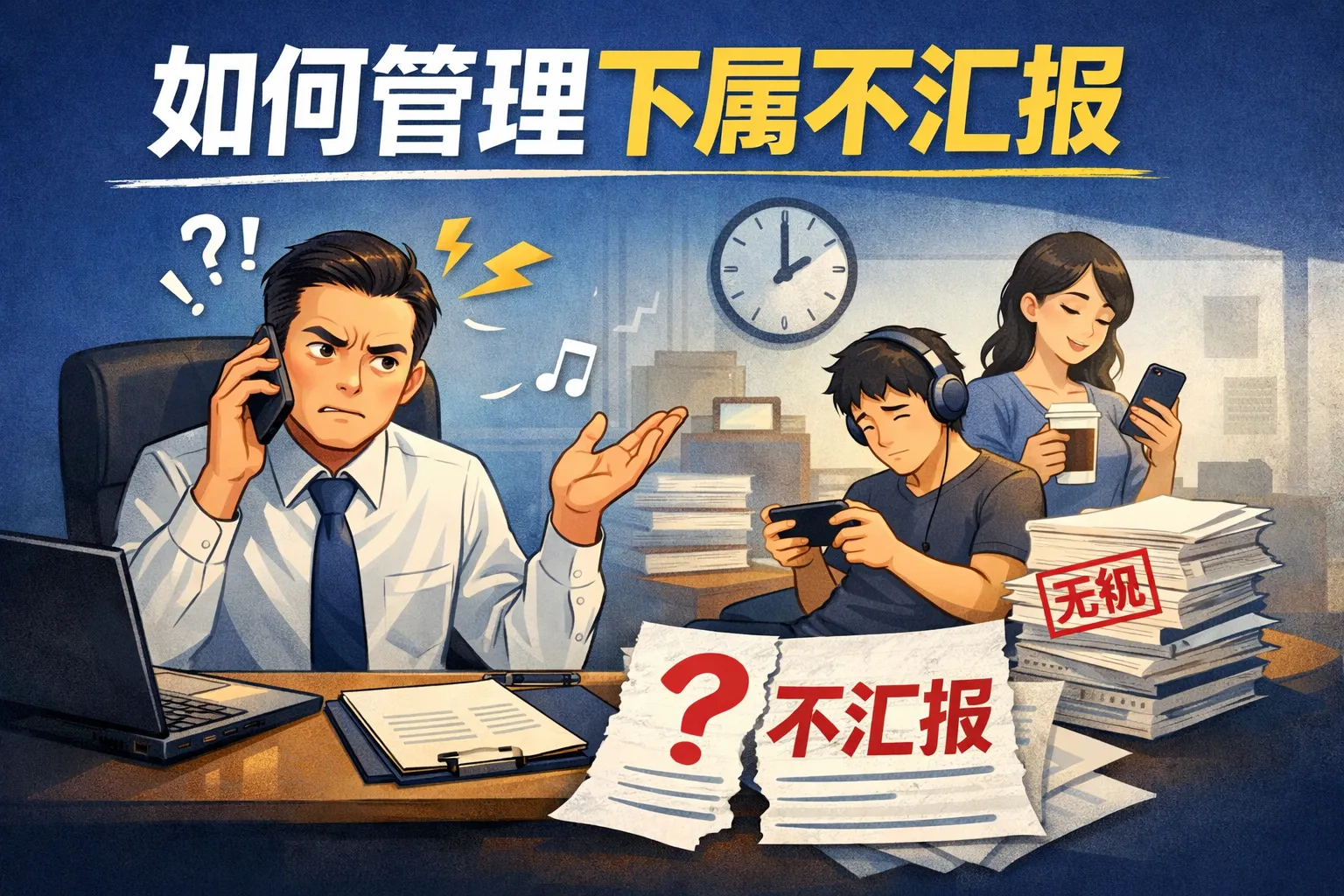 如何管理下属不汇报