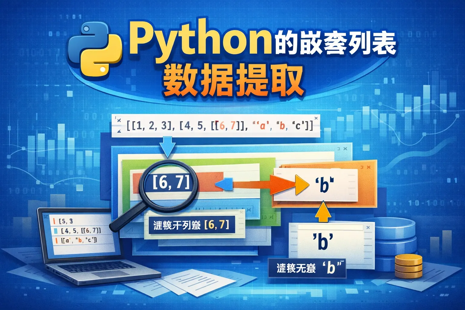 python的嵌套列表数据提取