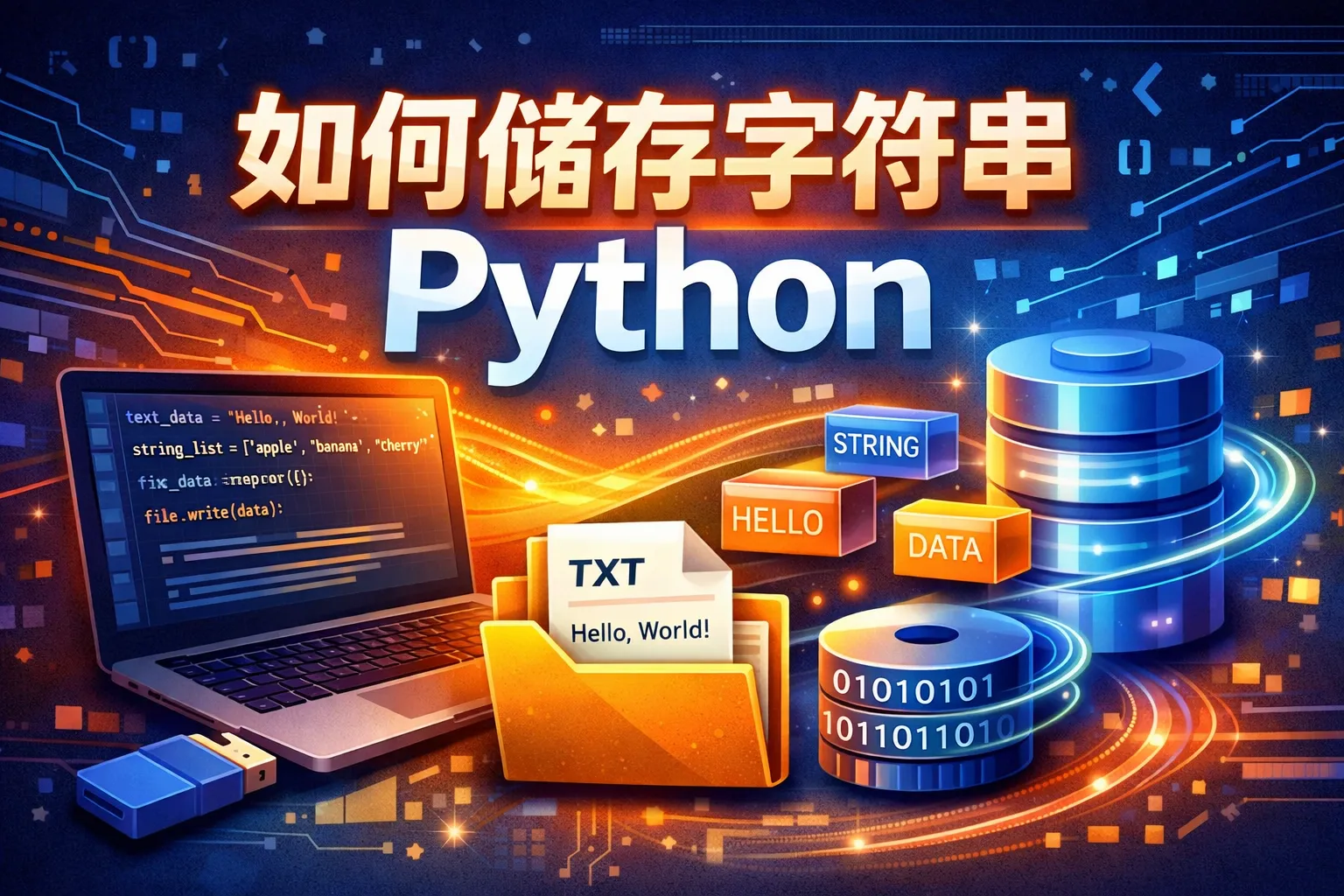 如何储存字符串Python