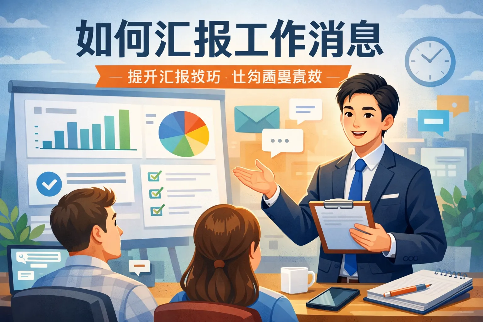 如何汇报工作消息