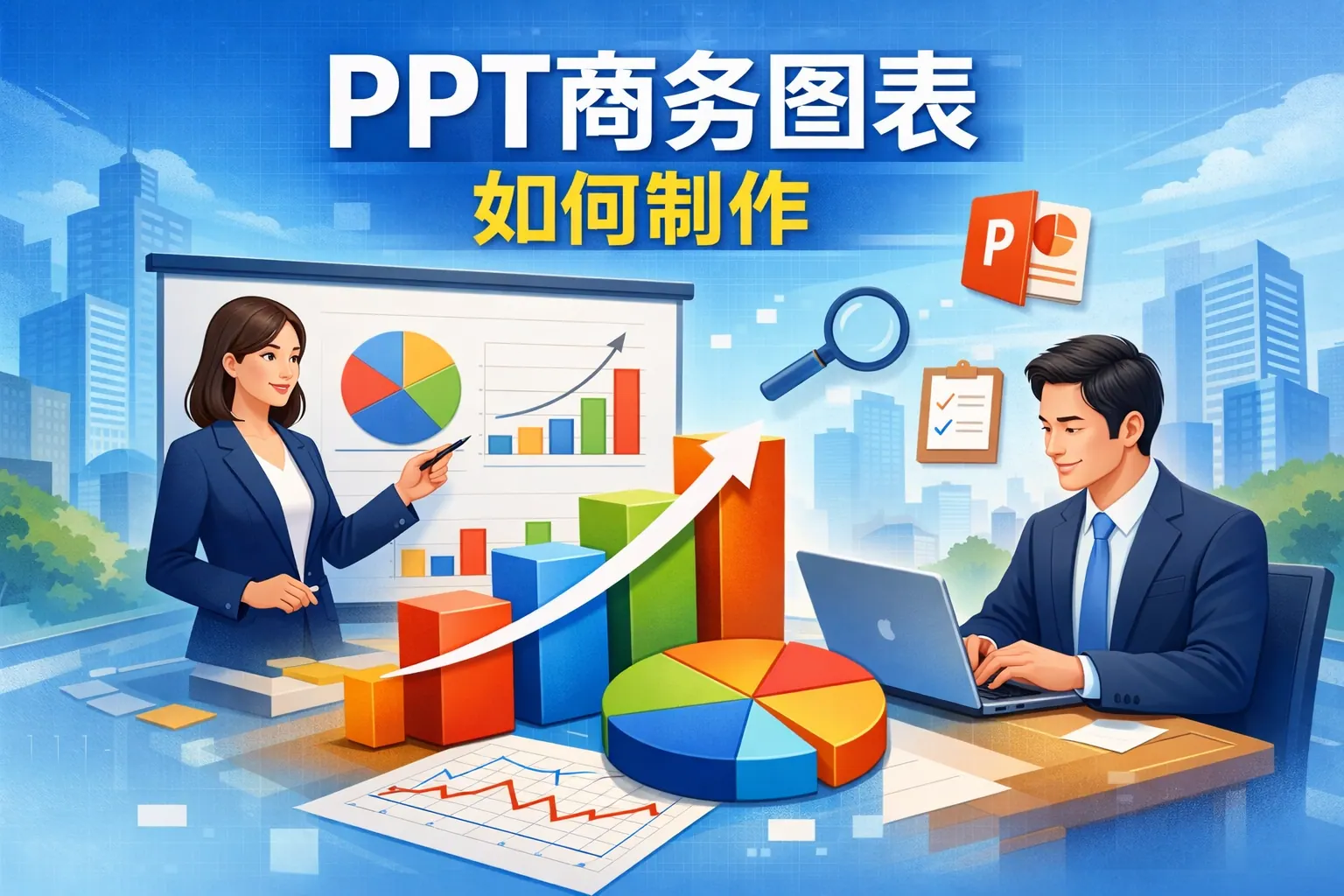 ppt商务图表如何制作