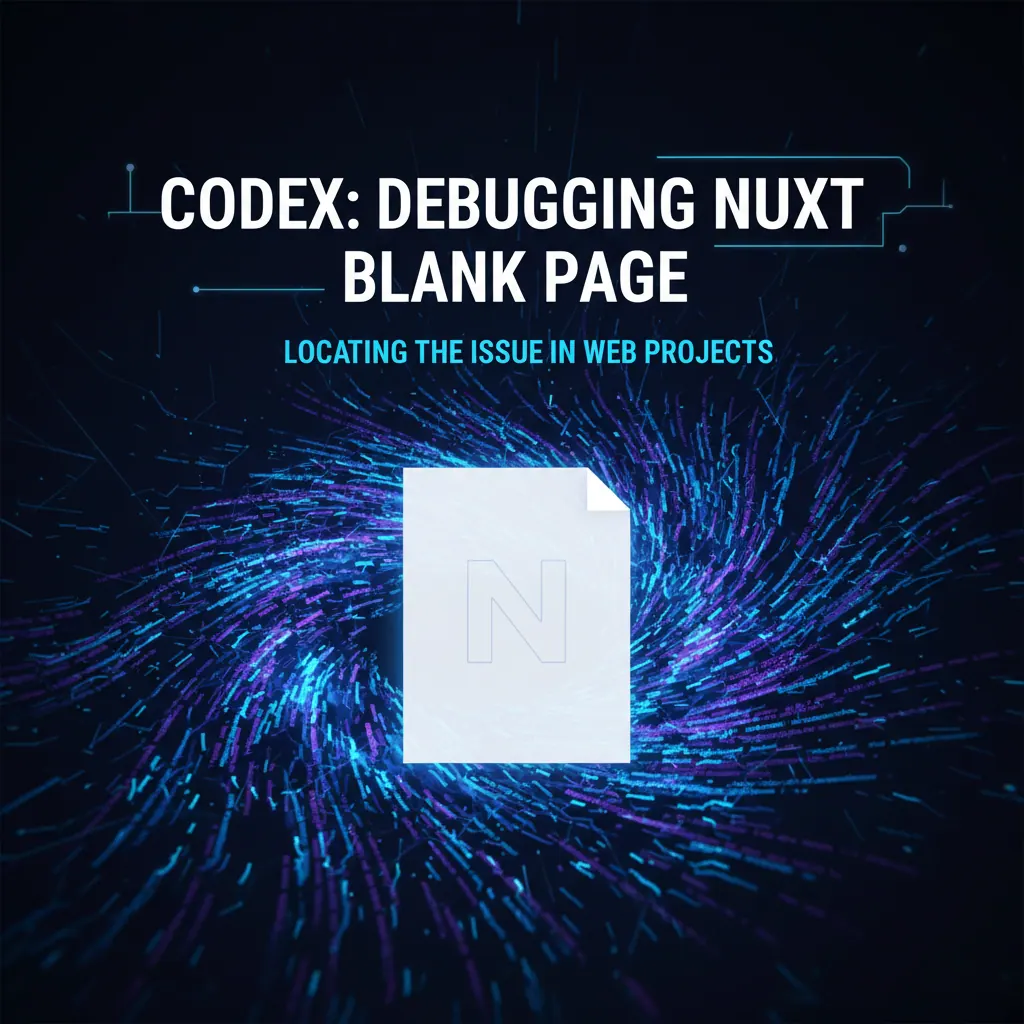 Codex 怎么定位 Nuxt 项目页面白屏