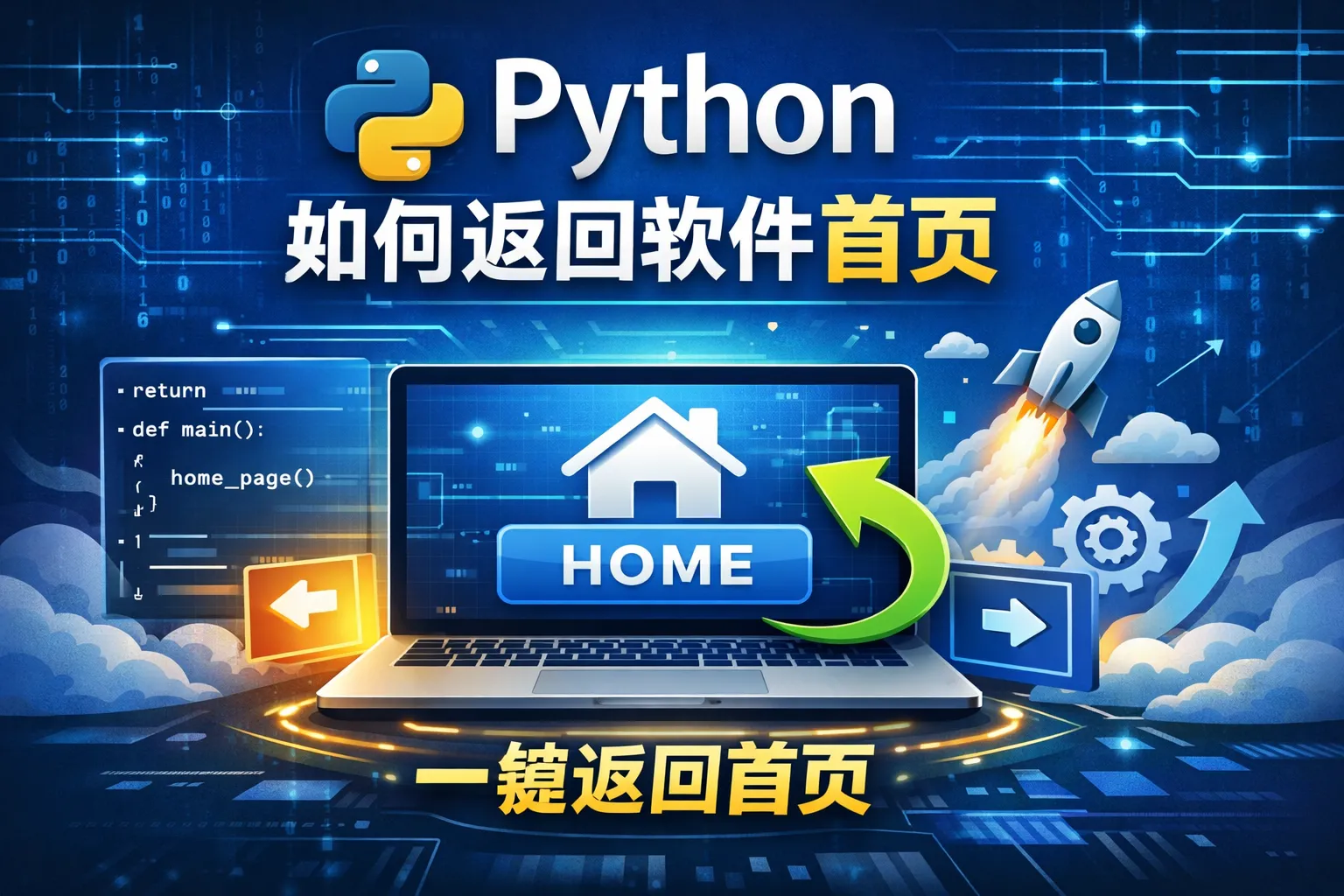 python如何返回软件首页