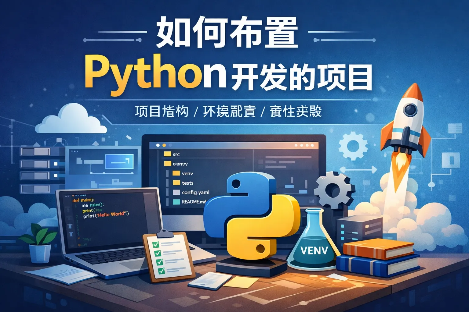 如何布置python开发的项目