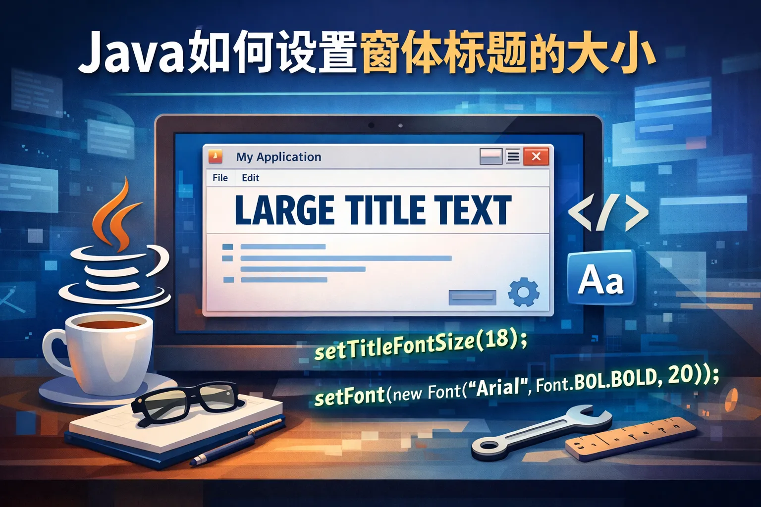 java如何设置窗体标题的大小