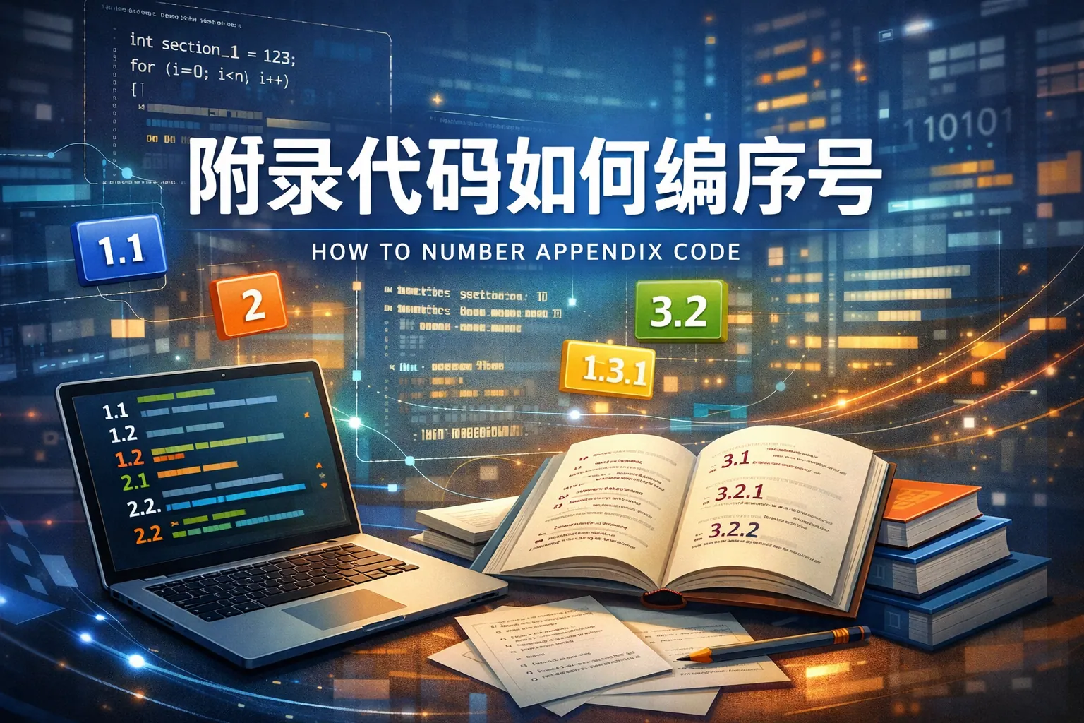 附录代码如何编序号的