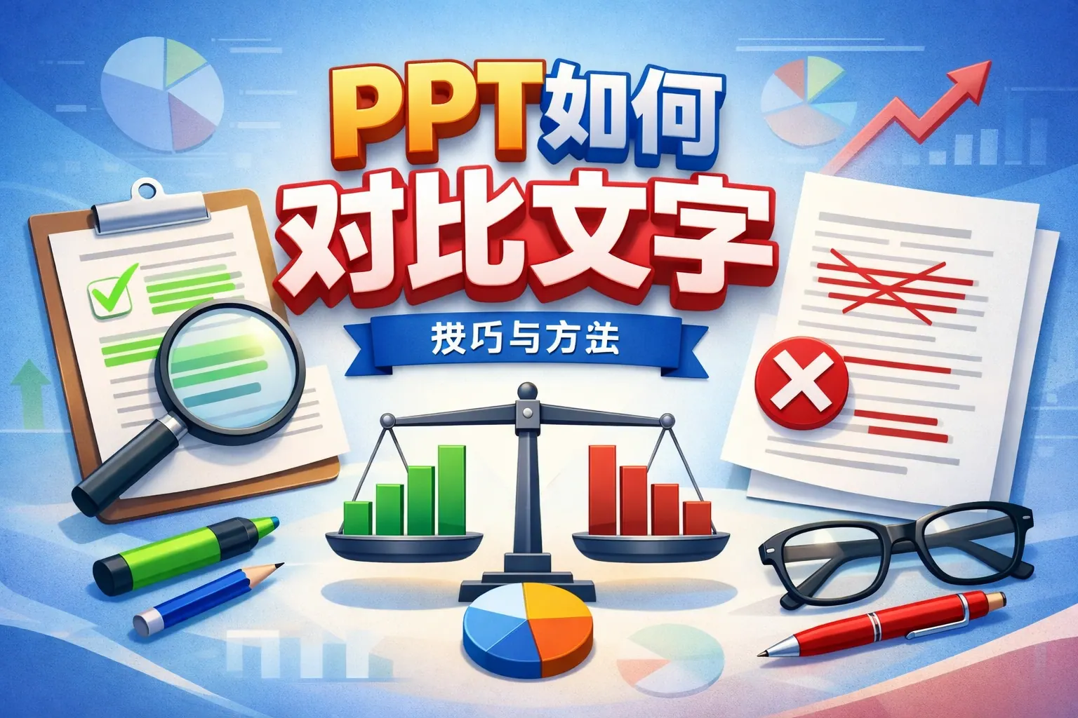 ppt如何对比文字