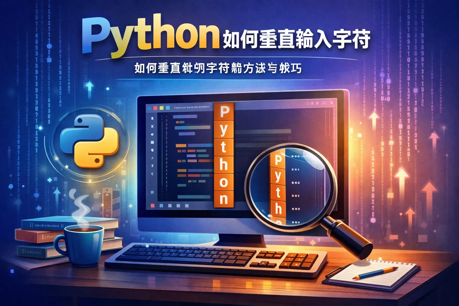 python如何垂直输入字符