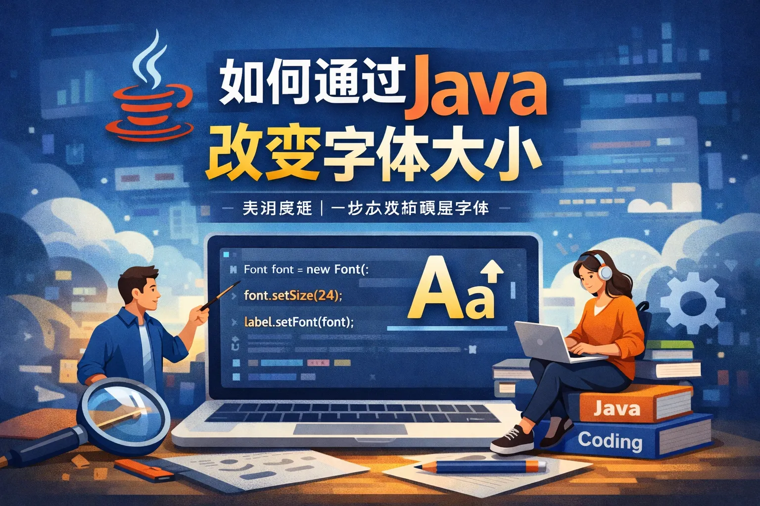 如何通过java改变字体大小