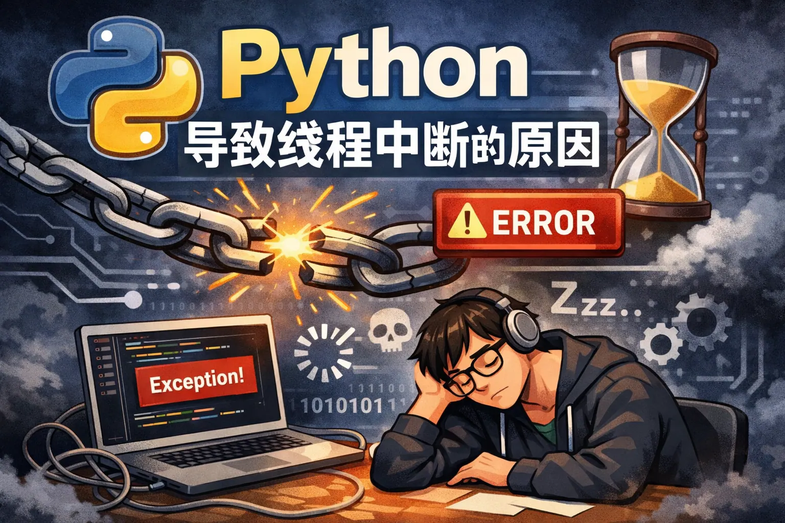 python导致线程中断的原因
