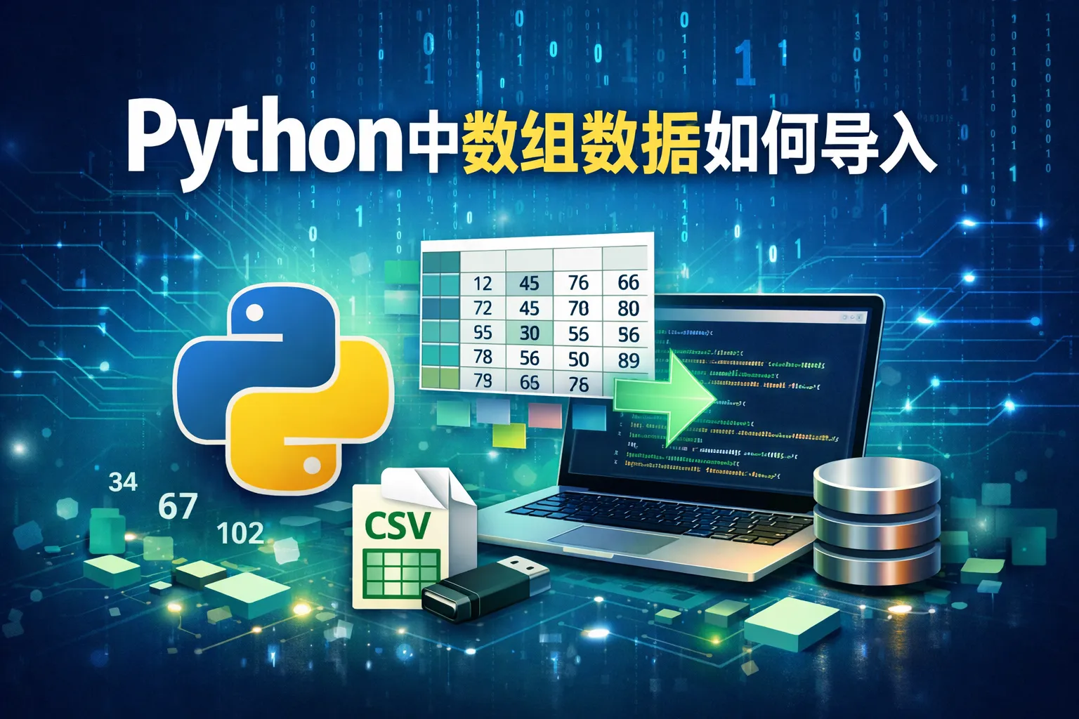 python中数组数据如何导入