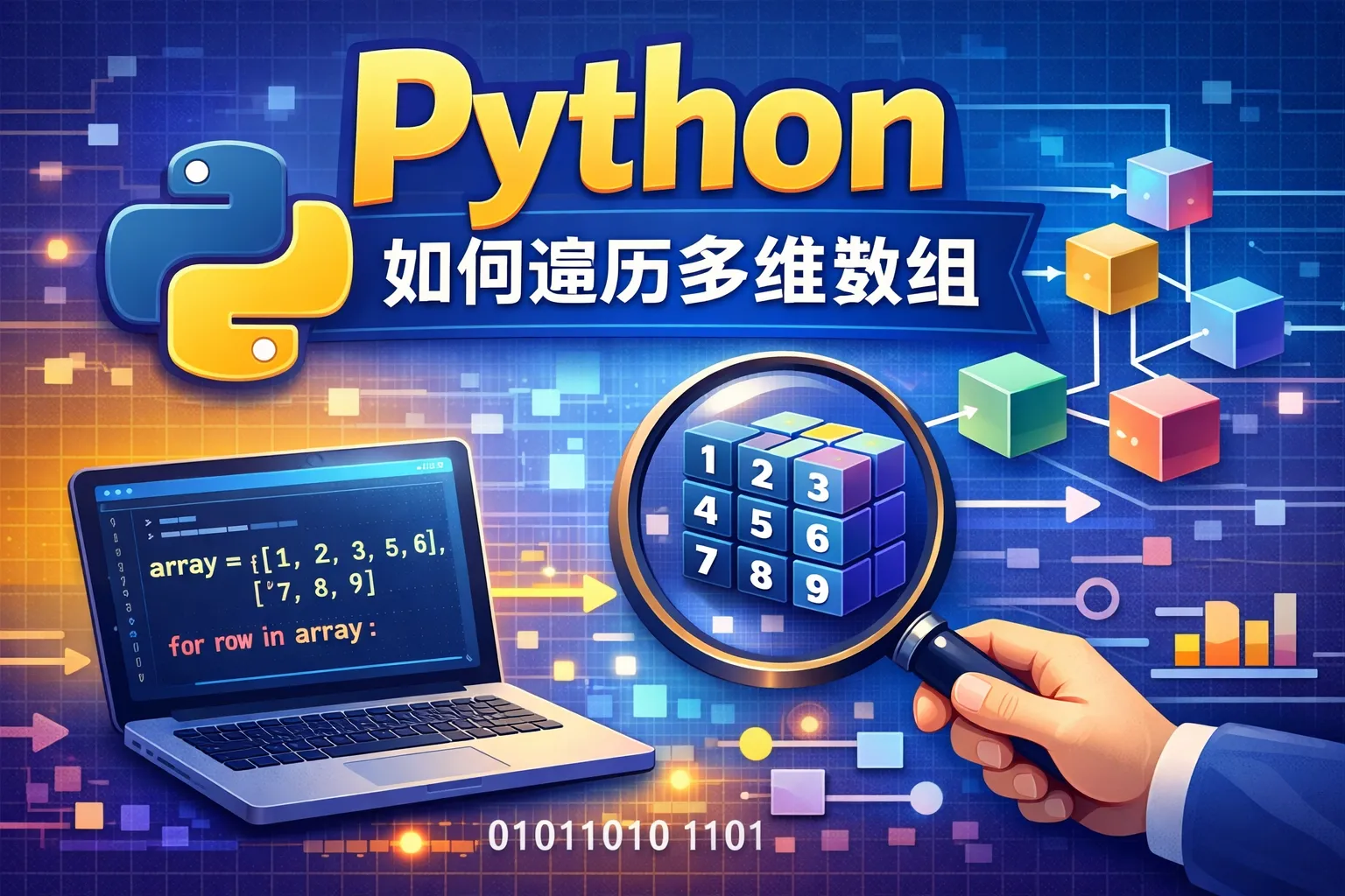 python如何遍历多维数组