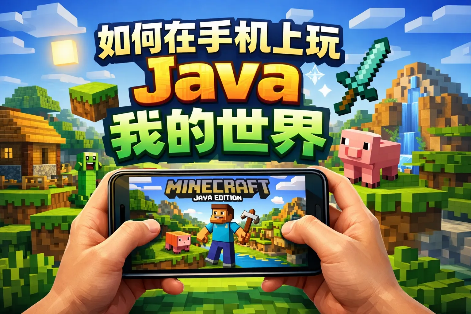 如何在手机上玩java我的世界