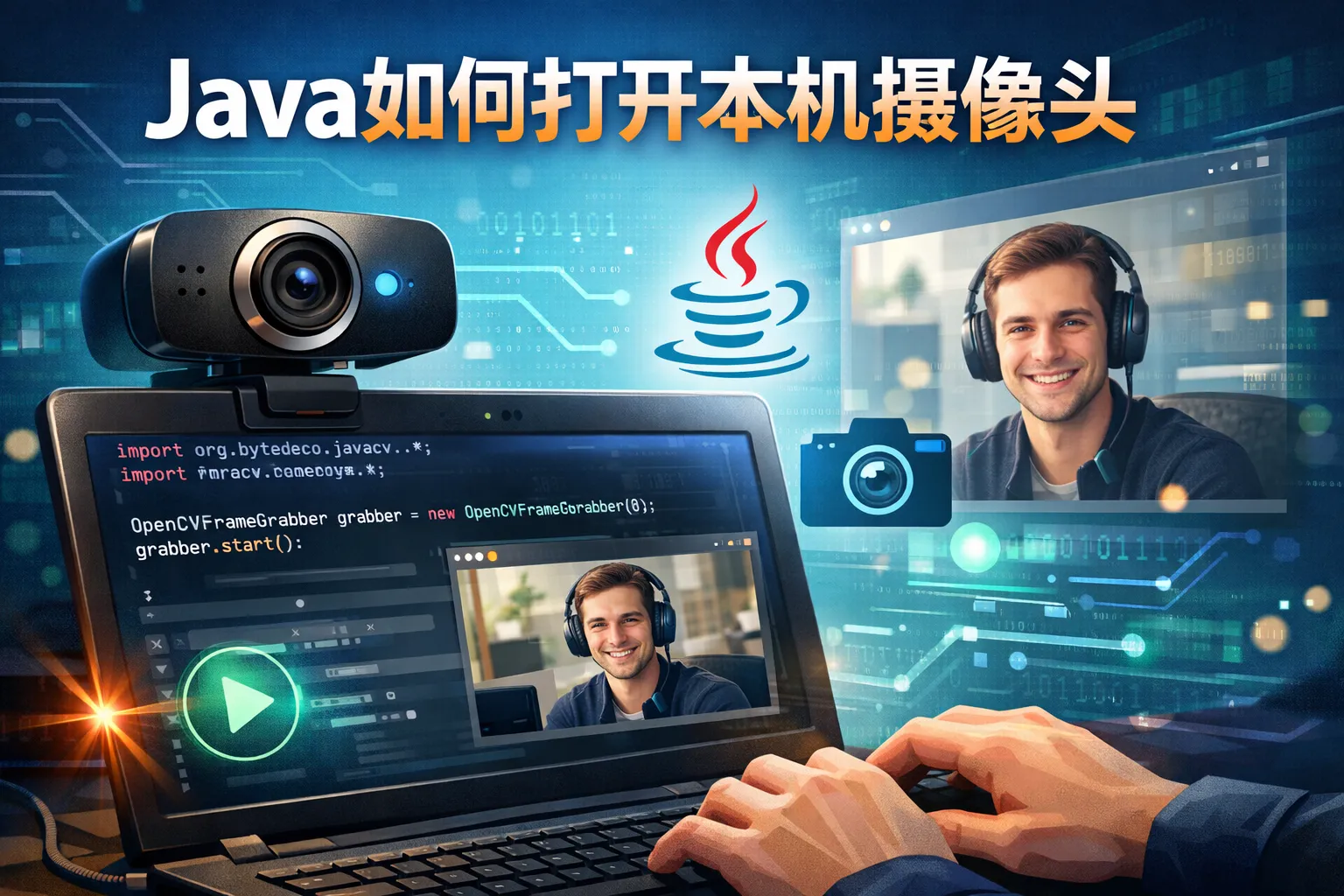 java如何打开本机摄像头