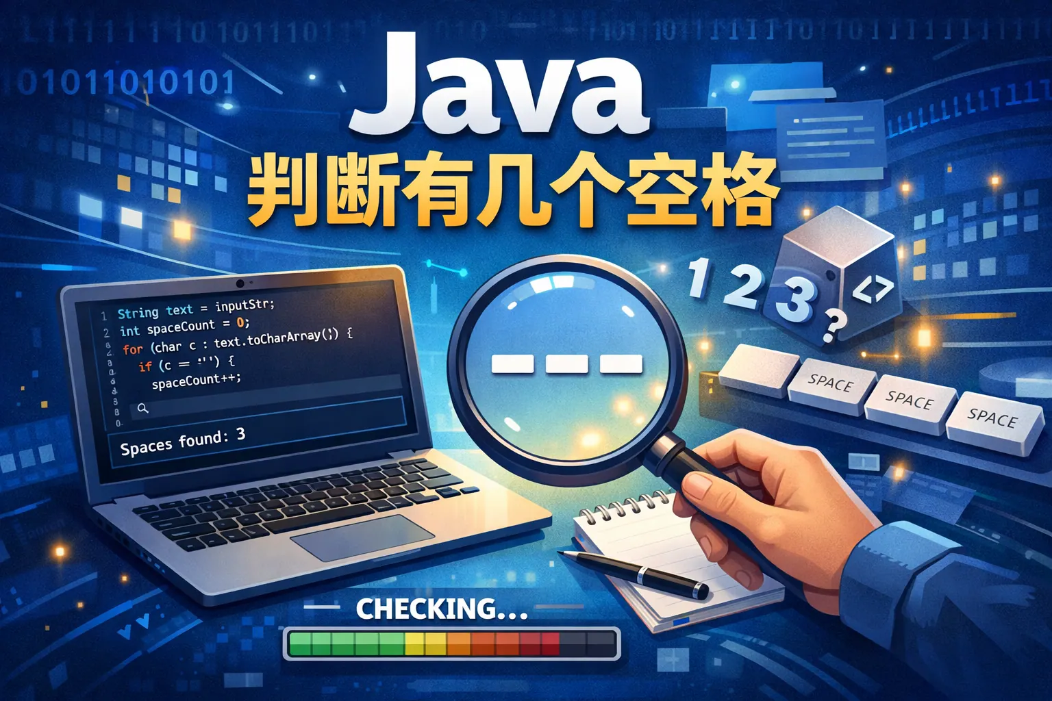 java判断有几个空格