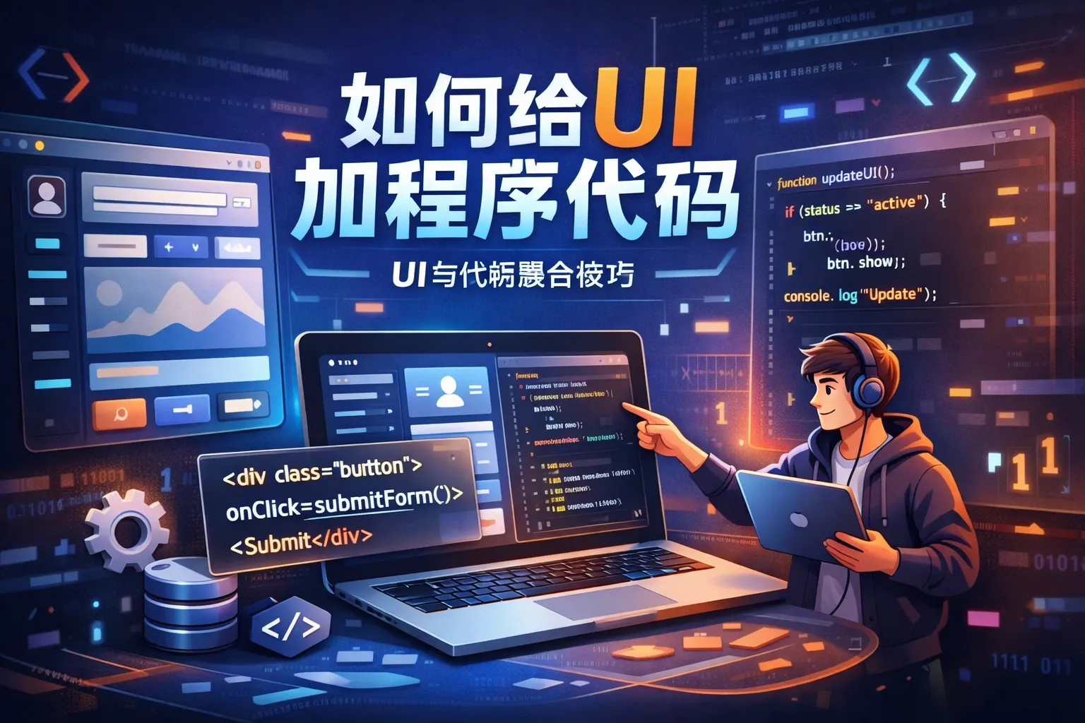 如何给ui加程序代码