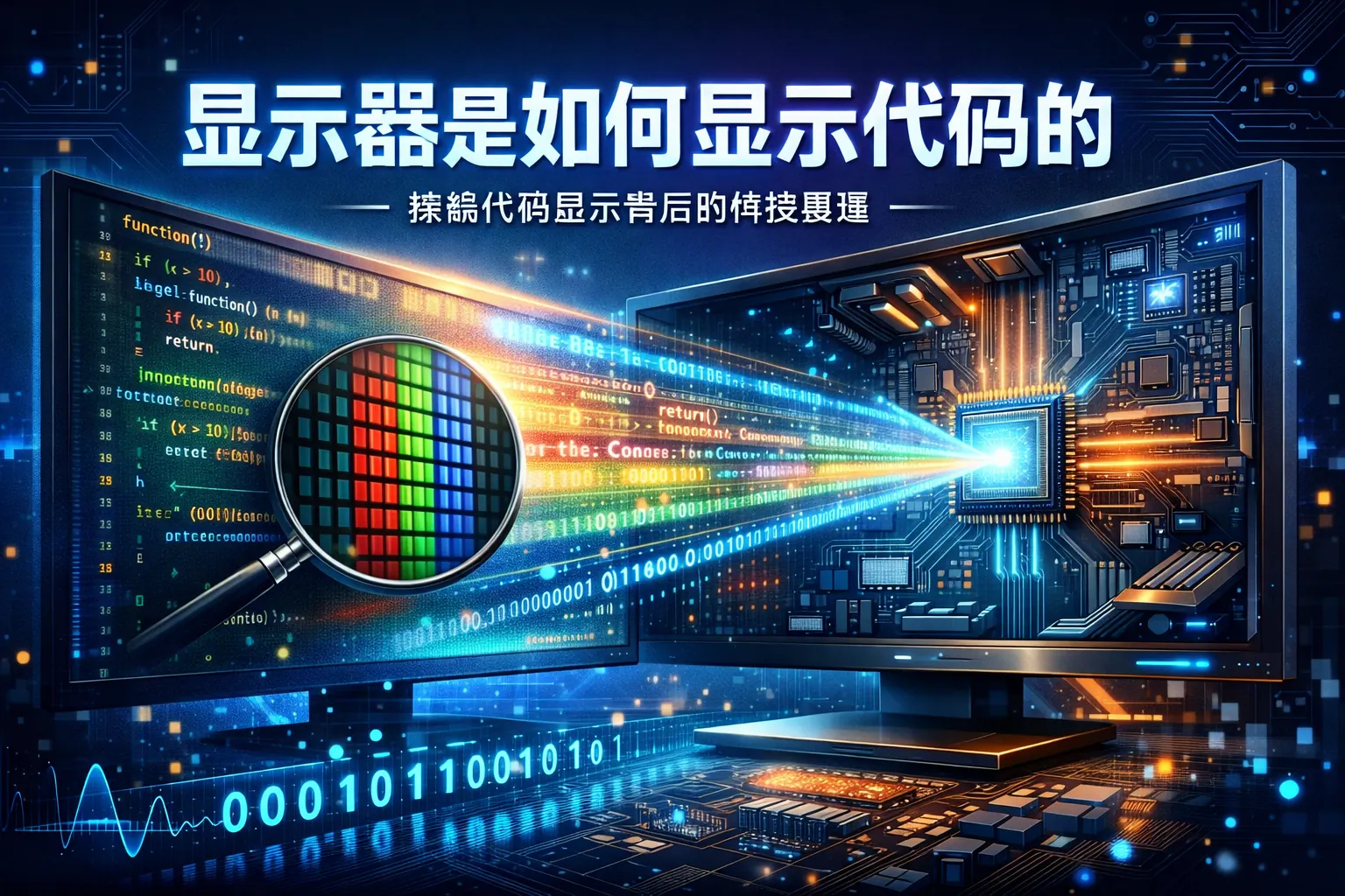 显示器是如何显示代码的