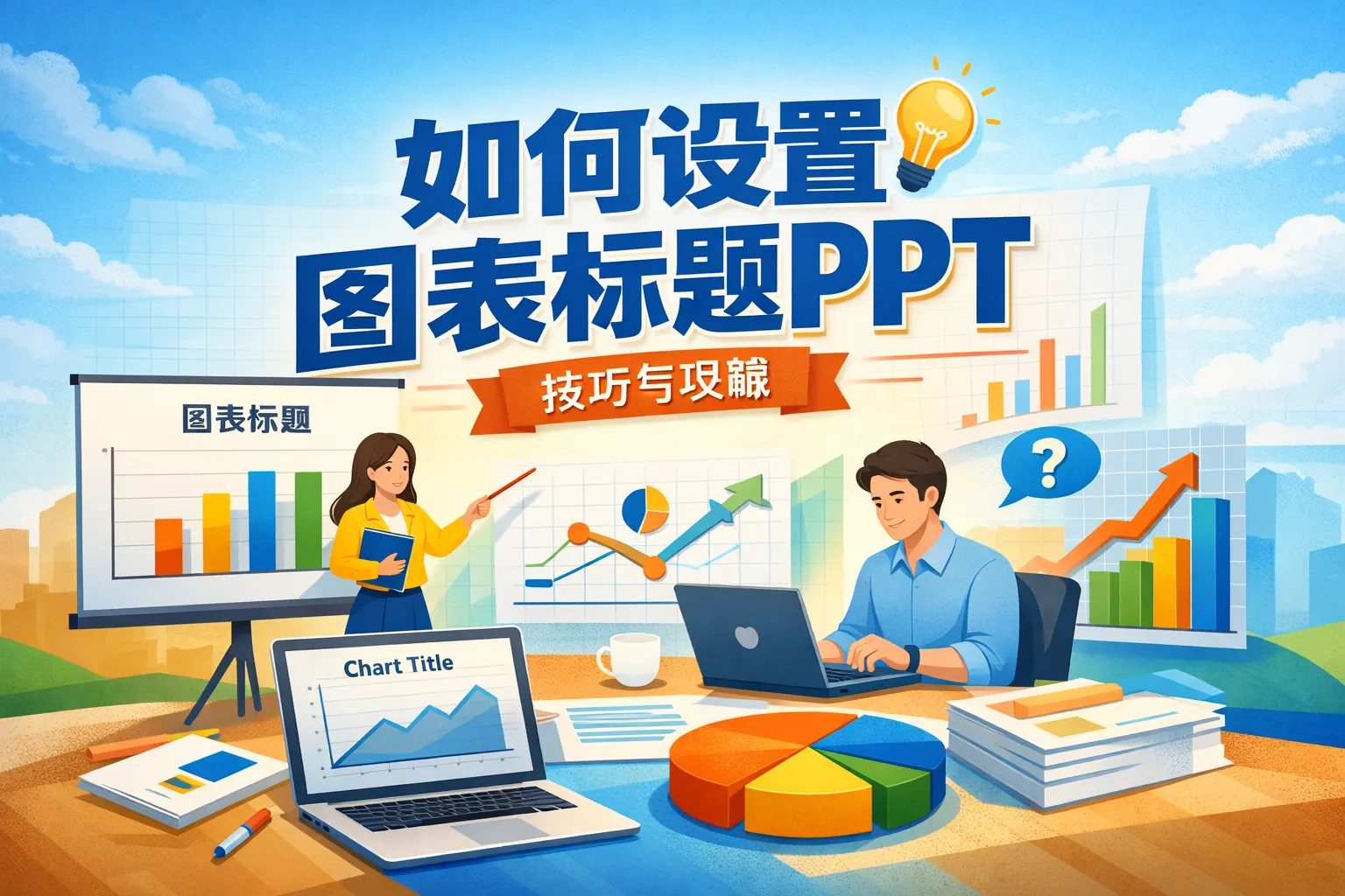 如何设置图表标题ppt