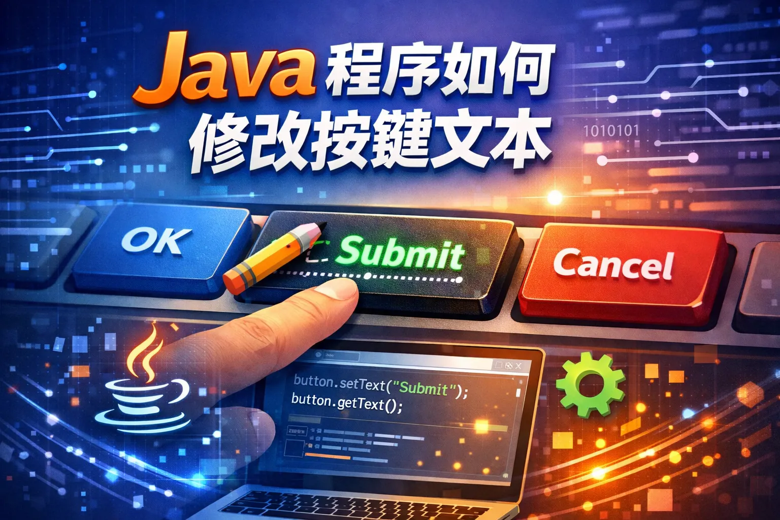 Java程序如何修改按键文本