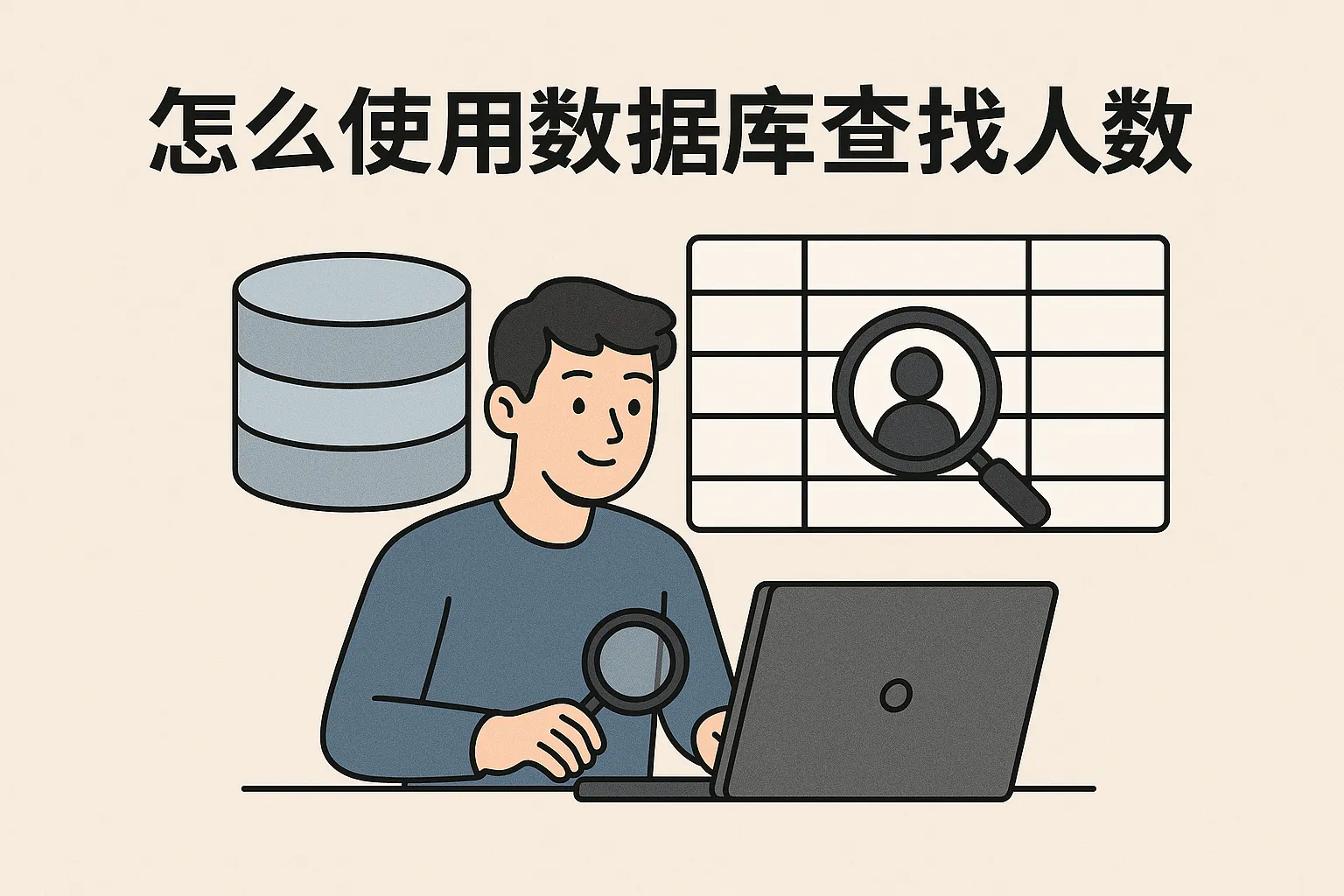 怎么使用数据库查找人数