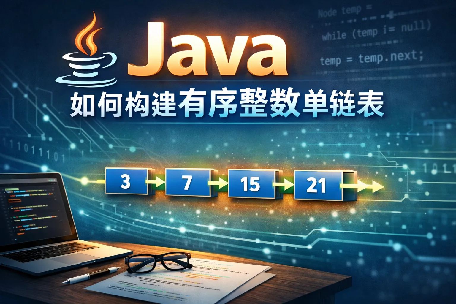 Java如何构建有序整数单链表