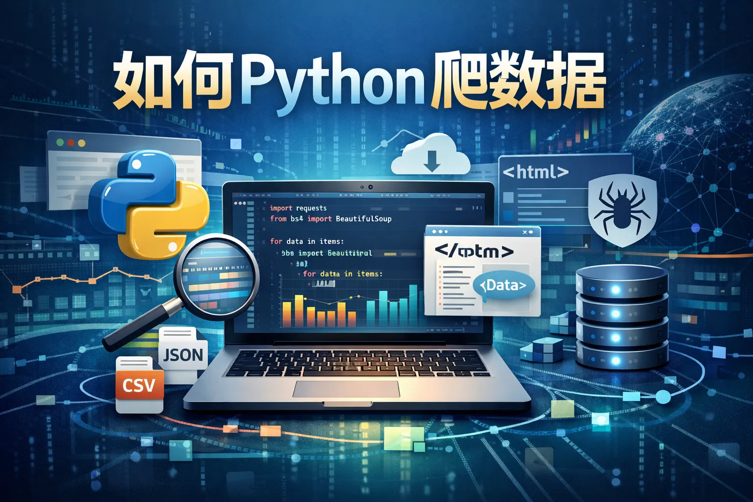 如何python爬数据
