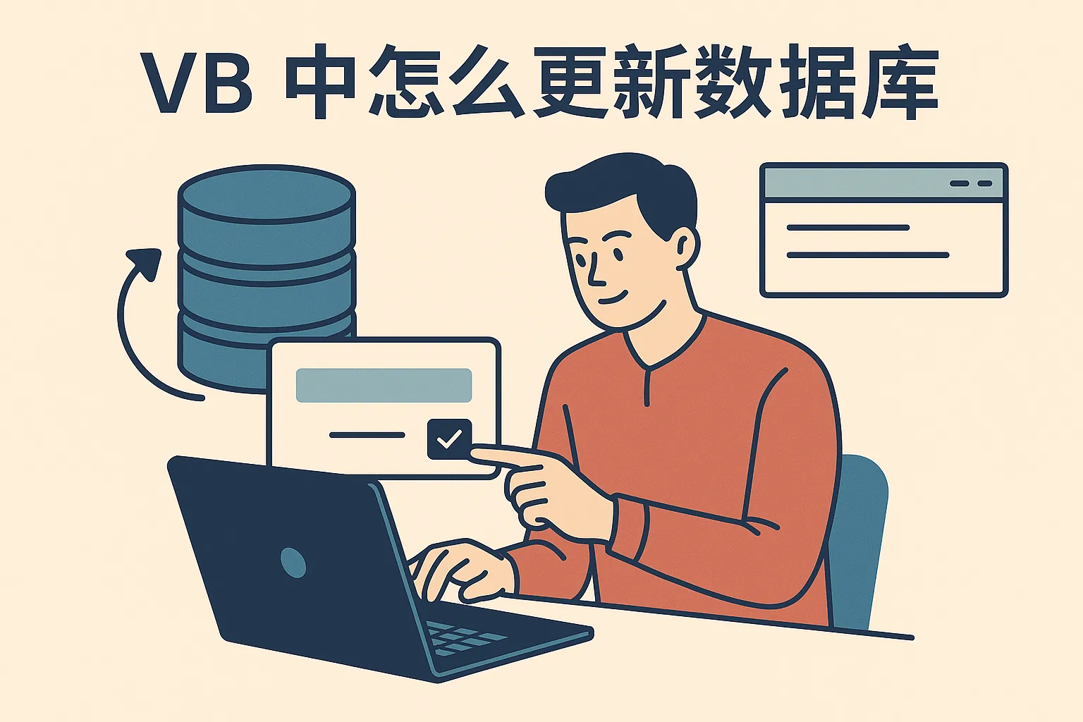 vb中怎么更新数据库数据库