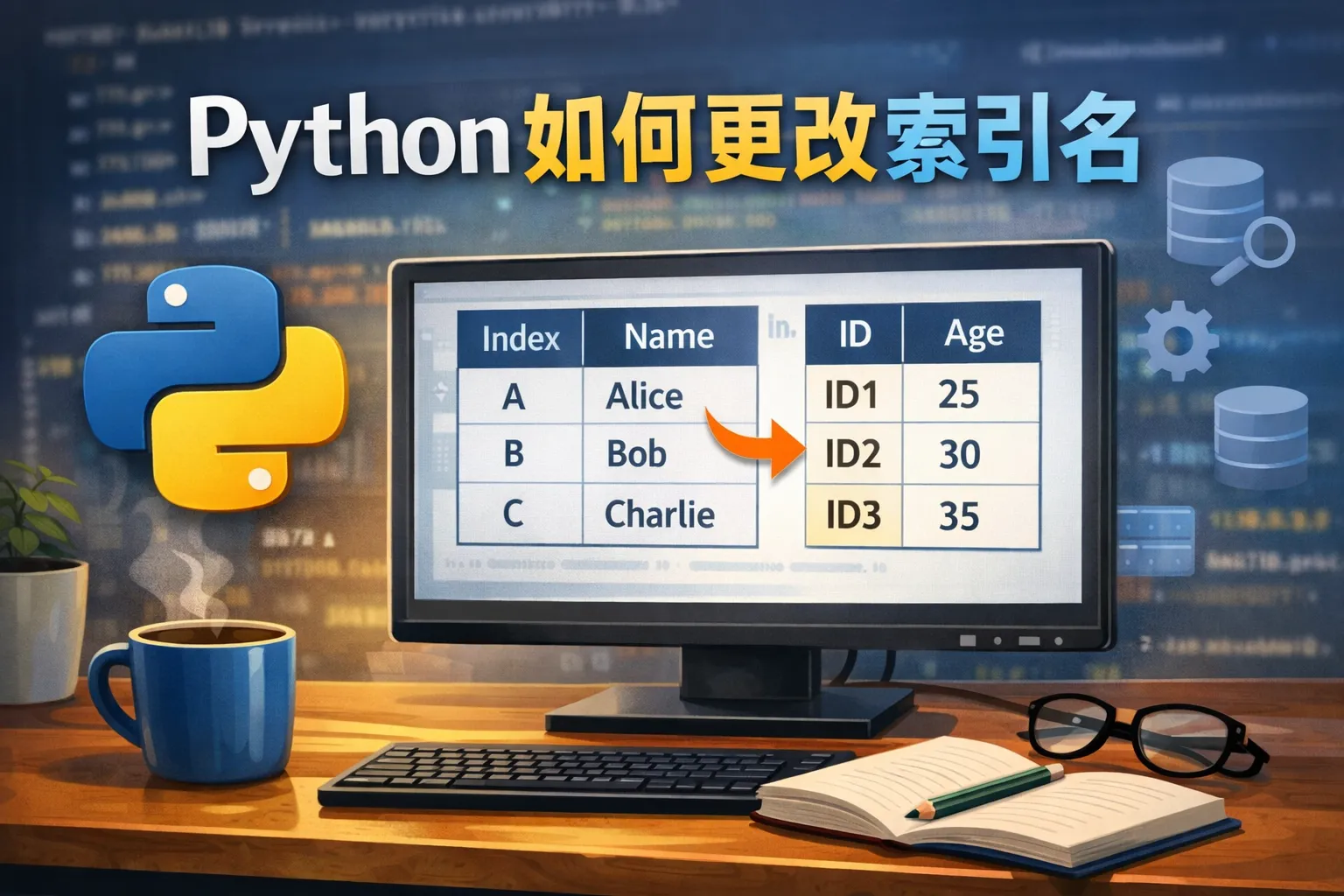 python如何更改索引名