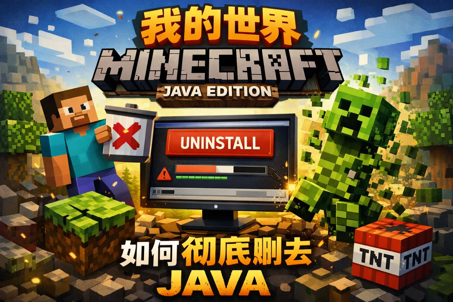 我的世界如何彻底删去java