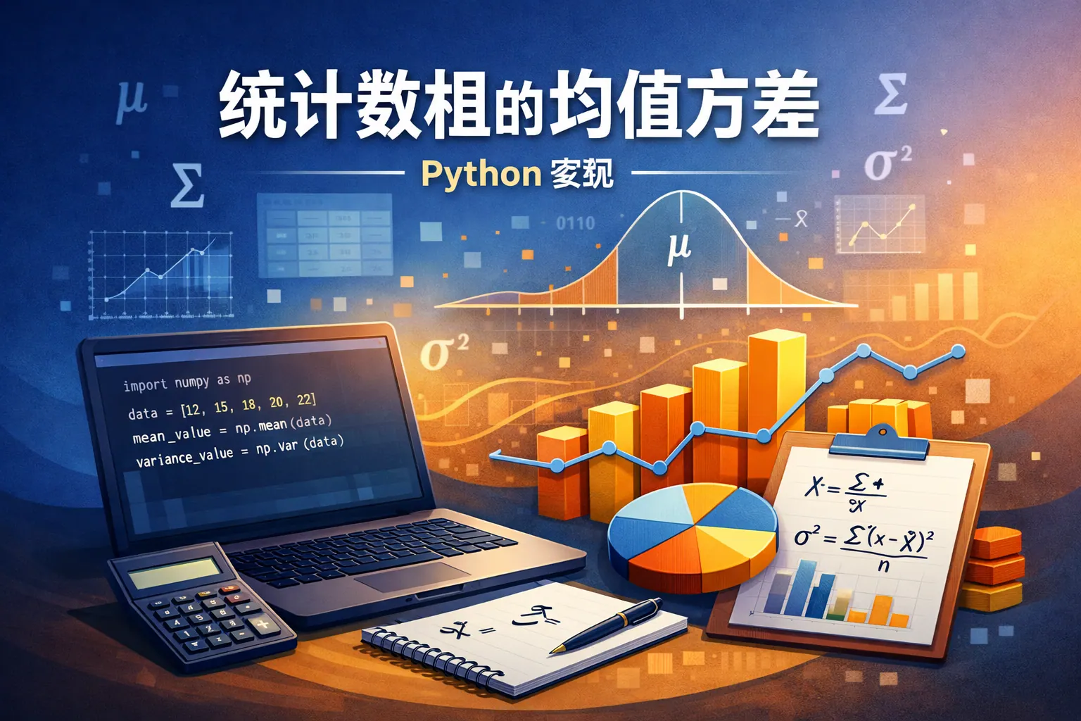 统计数组的均值方差python