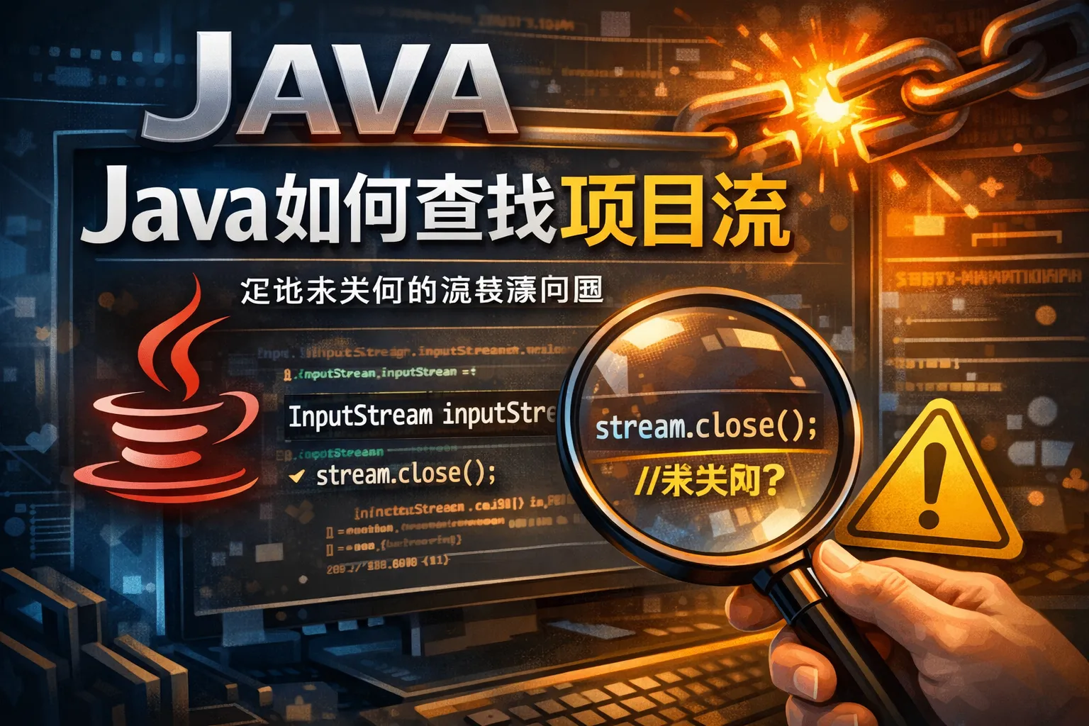 Java如何查找项目流未关闭