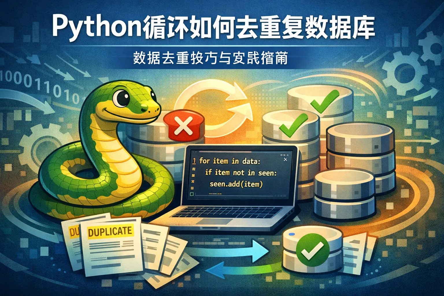python循环如何去重复数据库