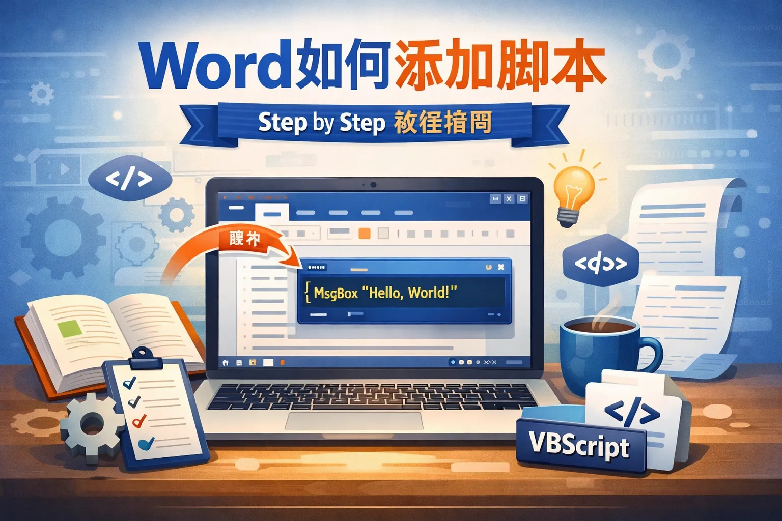 word如何添加脚本