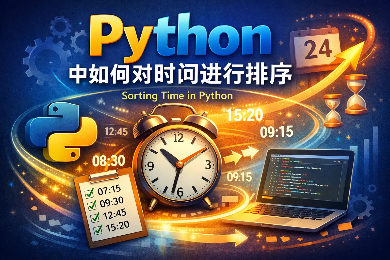 python中如何对时间进行排序