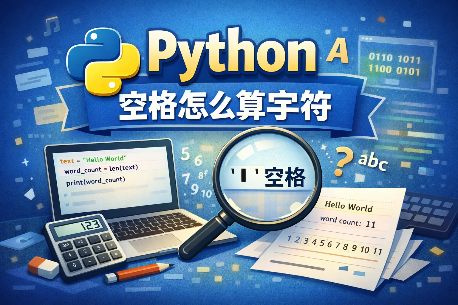 python空格怎么算字符
