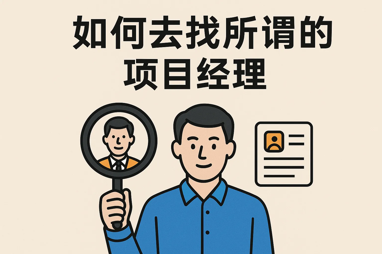 如何去找所谓的项目经理