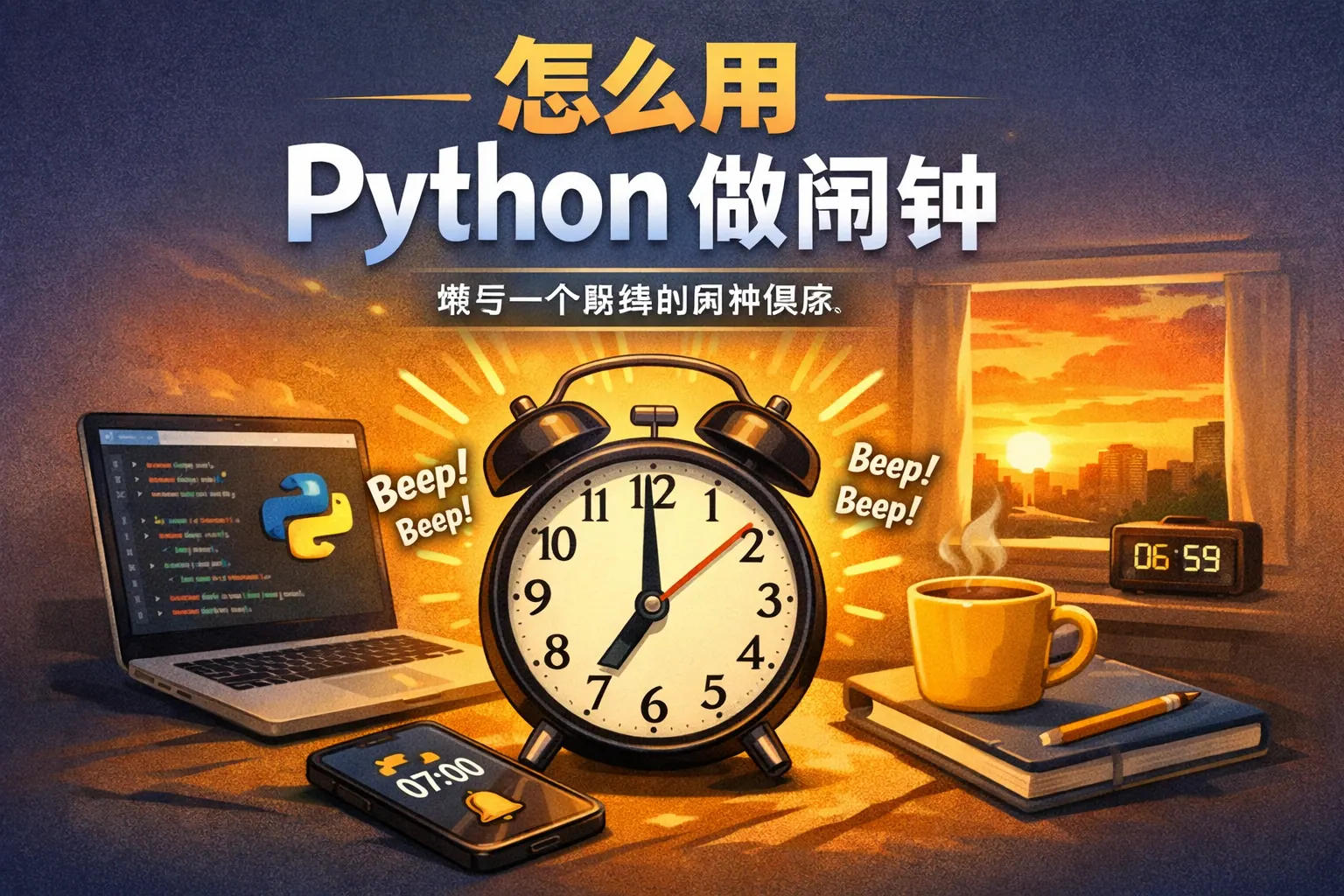 怎么用python 做闹钟
