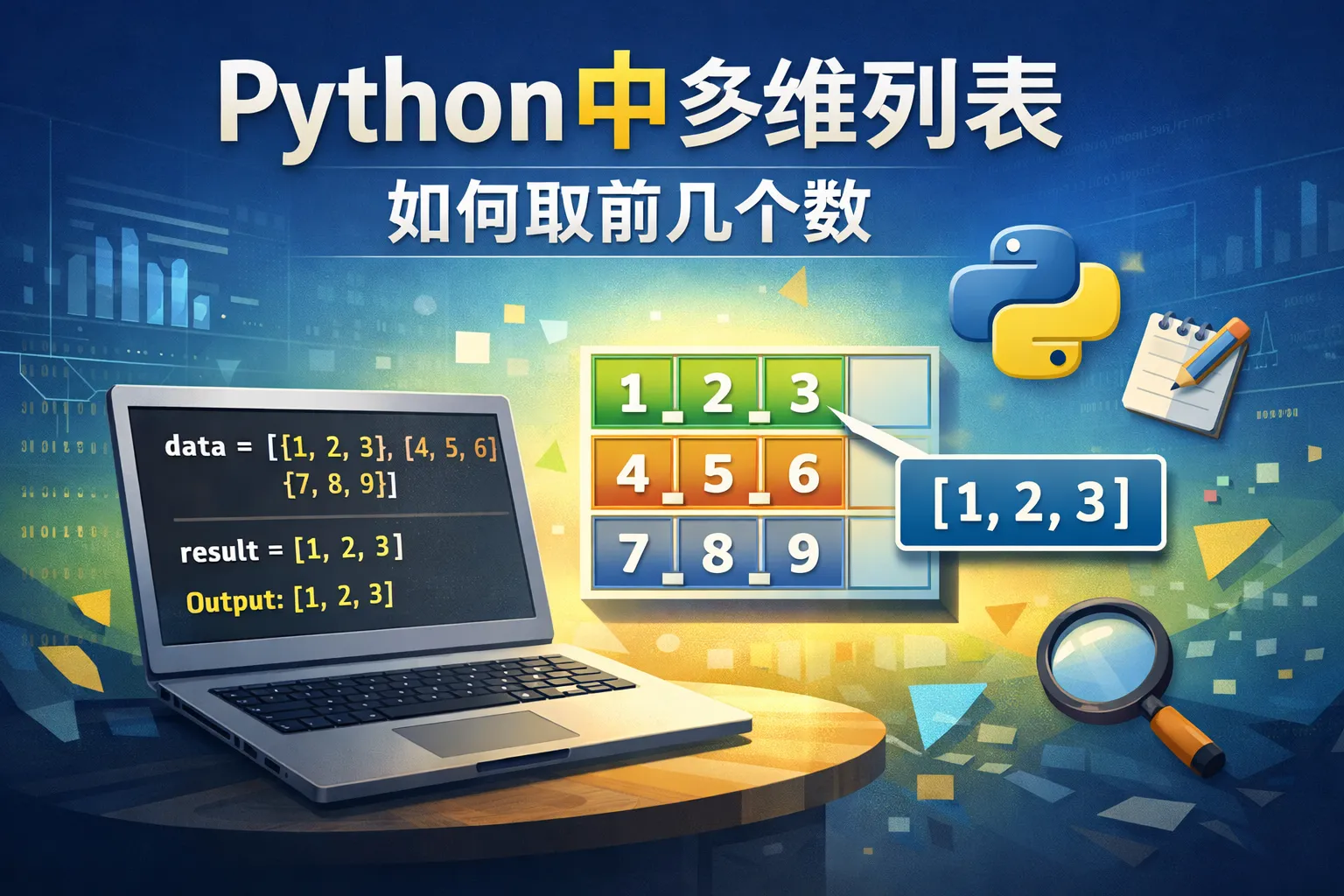 python中多维列表如何取前几个数