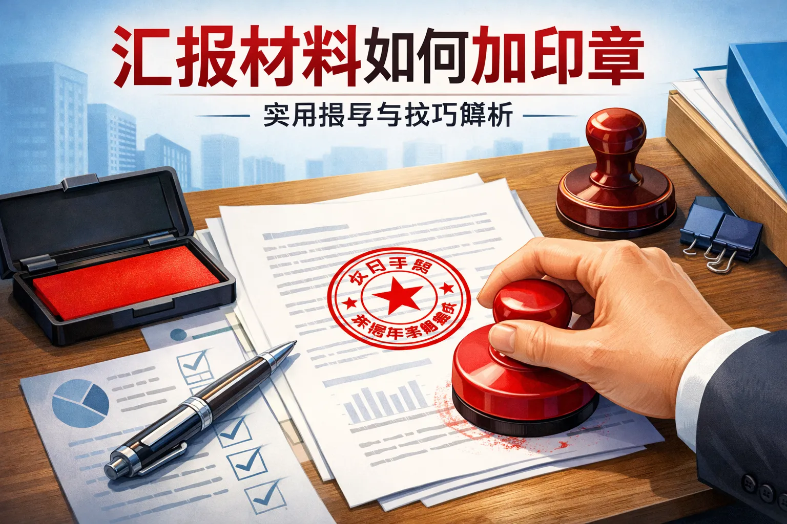 汇报材料如何加印章
