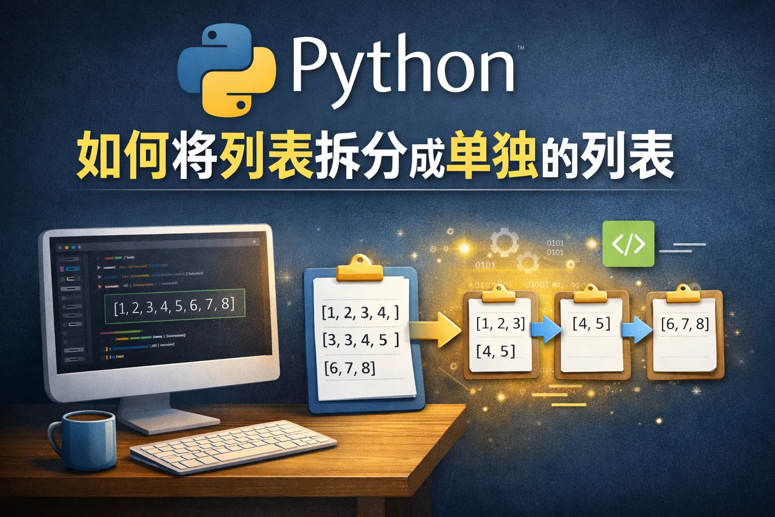 python中如何将列表拆分成单独的列表