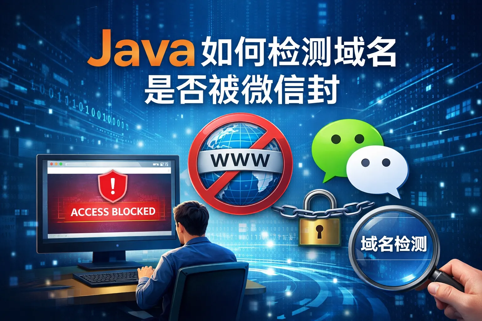 java如何检测域名是否被微信封