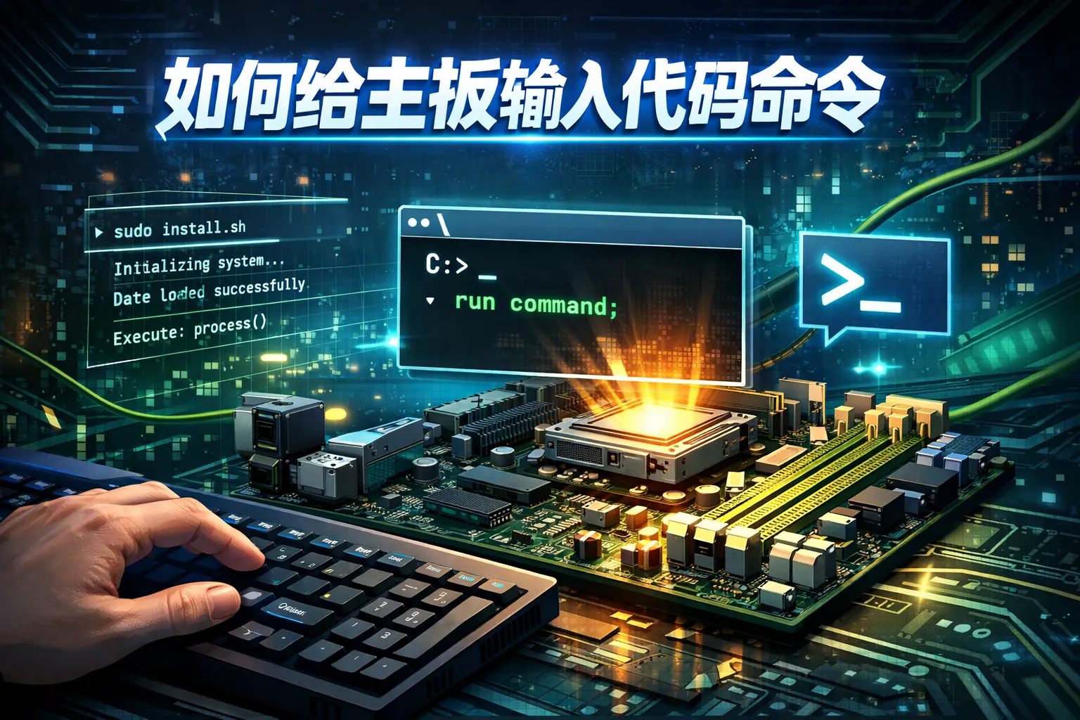 如何给主板输入代码命令