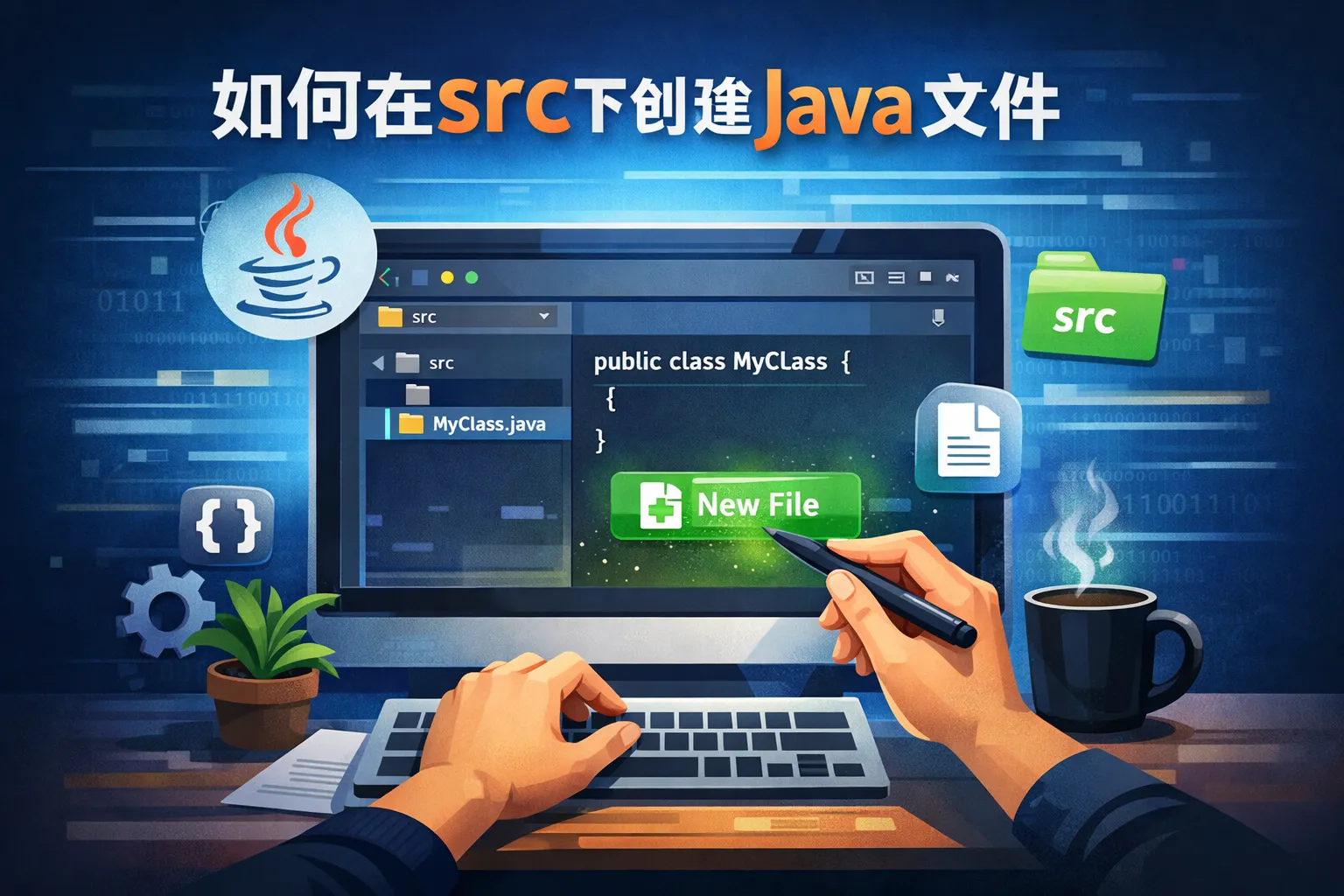 如何在src下创建java文件