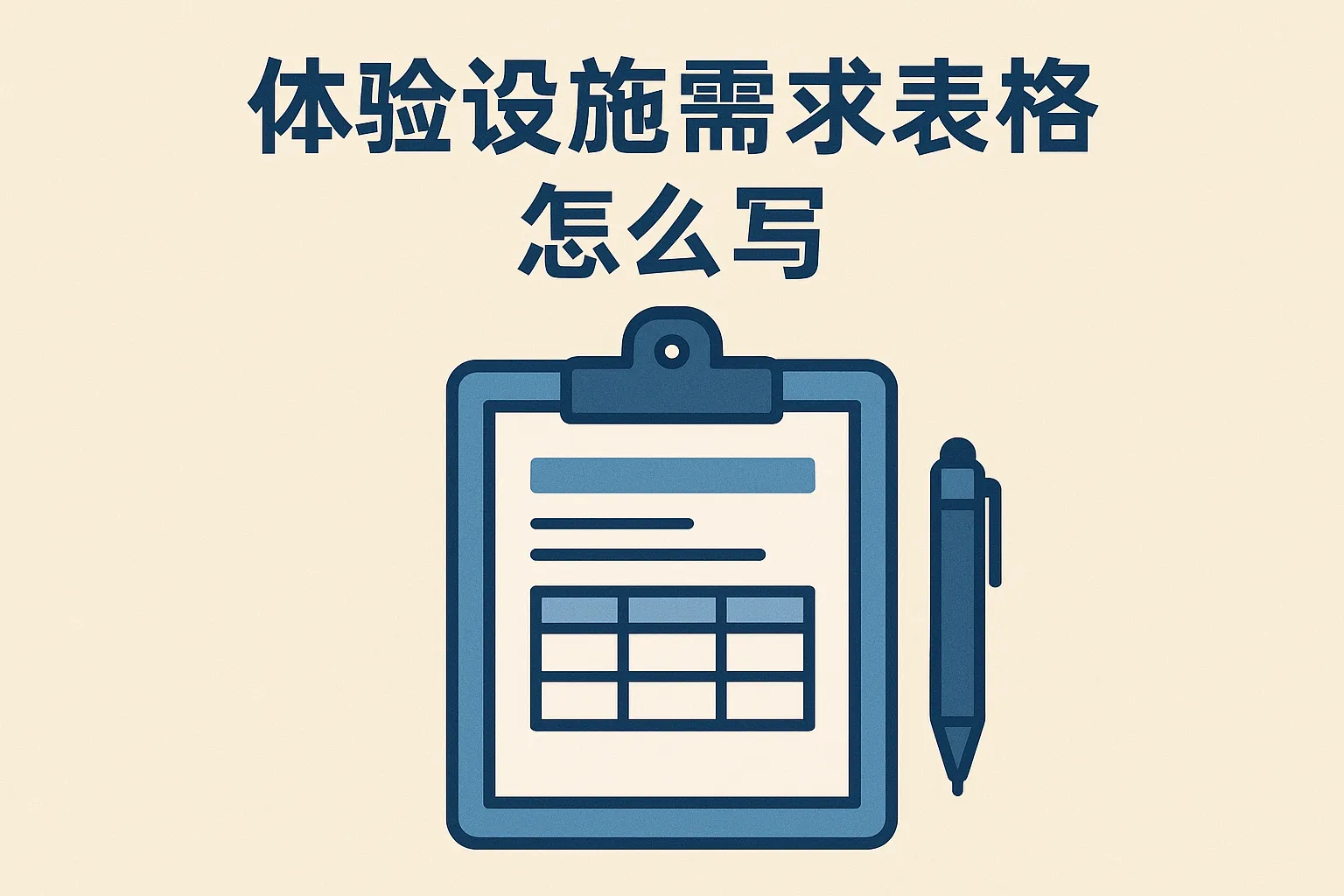 体验设施需求表格怎么写