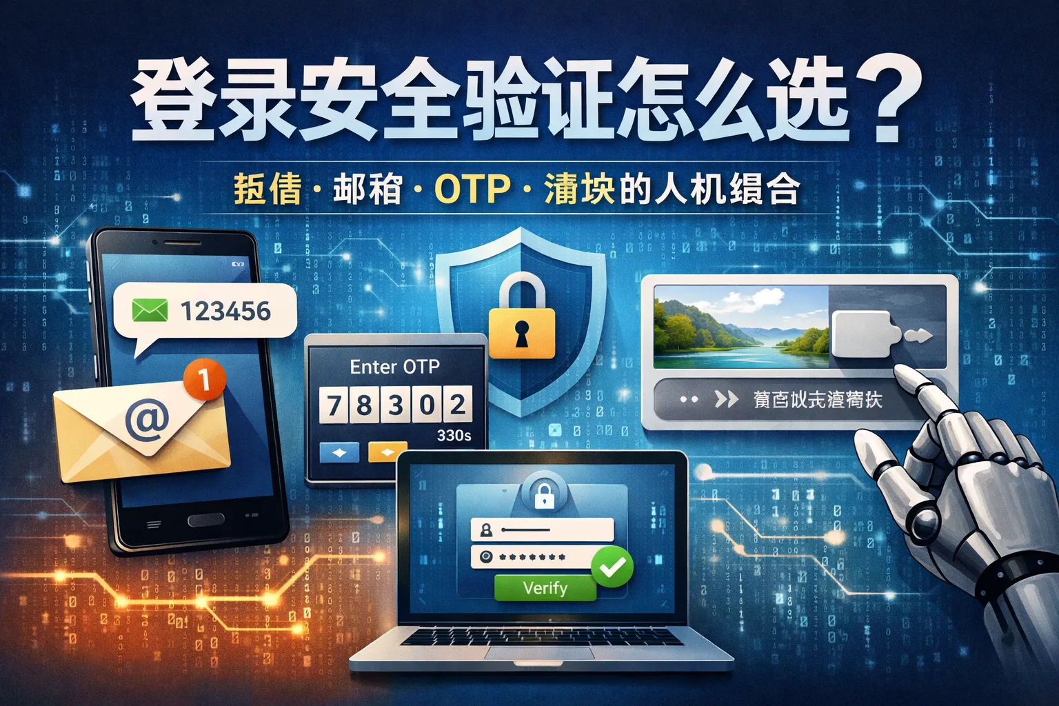 登录安全验证怎么选?短信、邮箱、OTP、滑块的人机组合