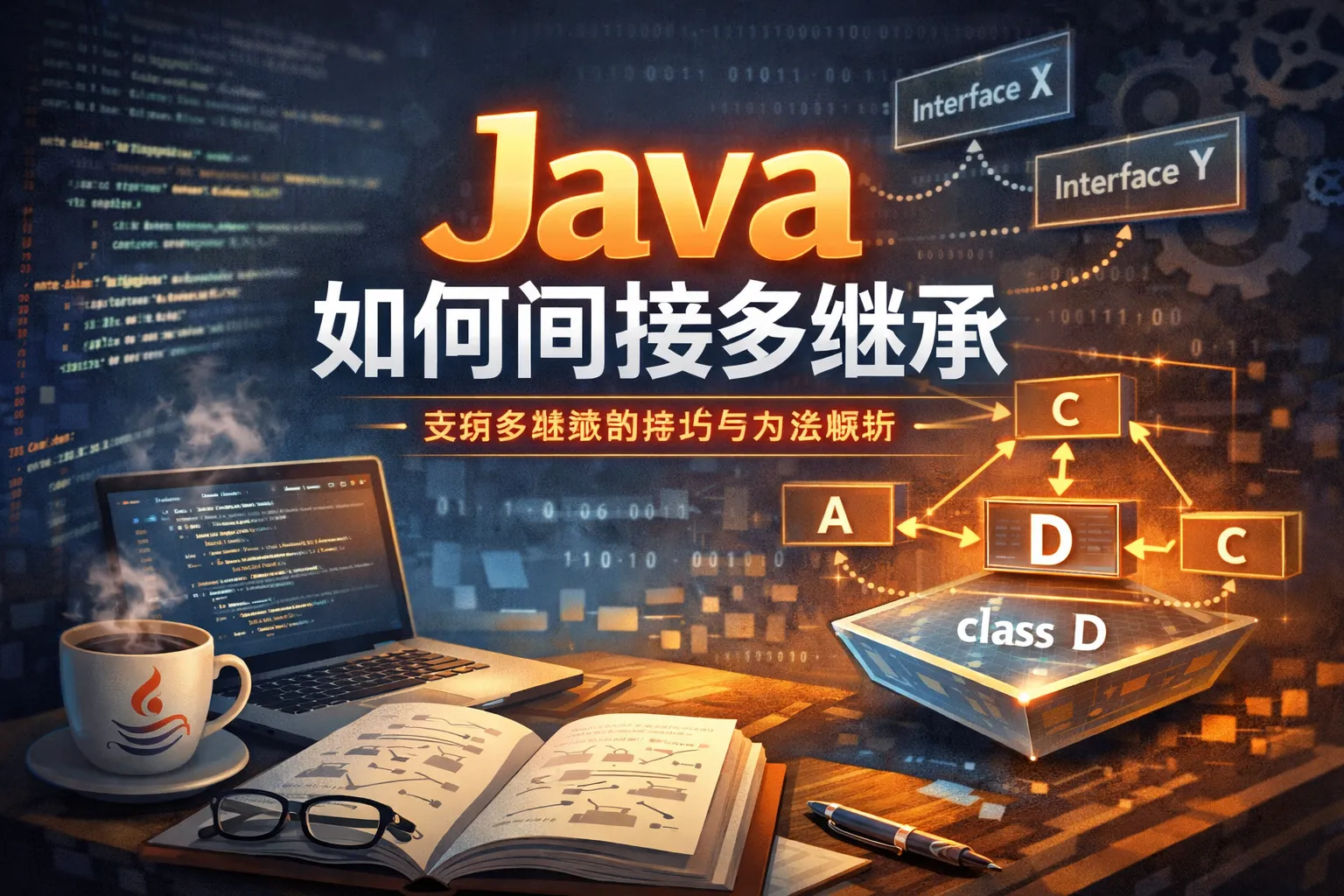 java如何间接多继承
