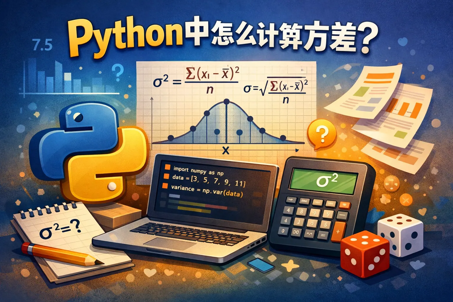 python中怎么计算方差