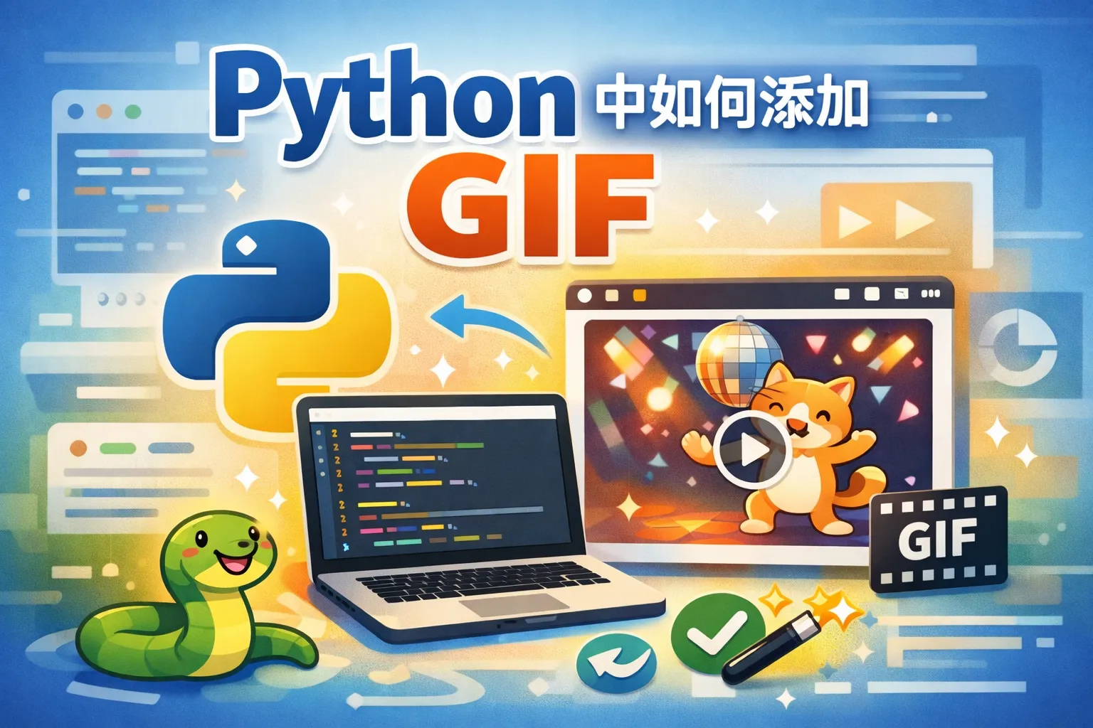 python中如何添加gif
