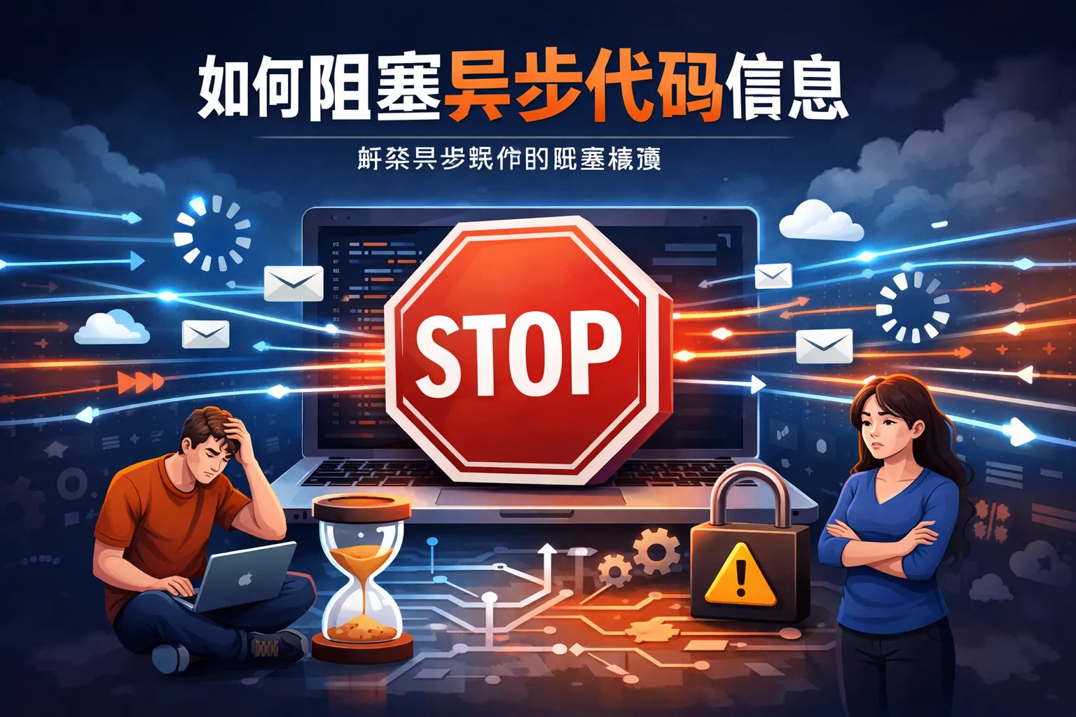 如何阻塞异步代码信息
